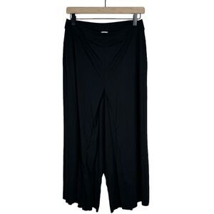 Wolford Black Casual Wide Leg Pants Cropped Size Medium